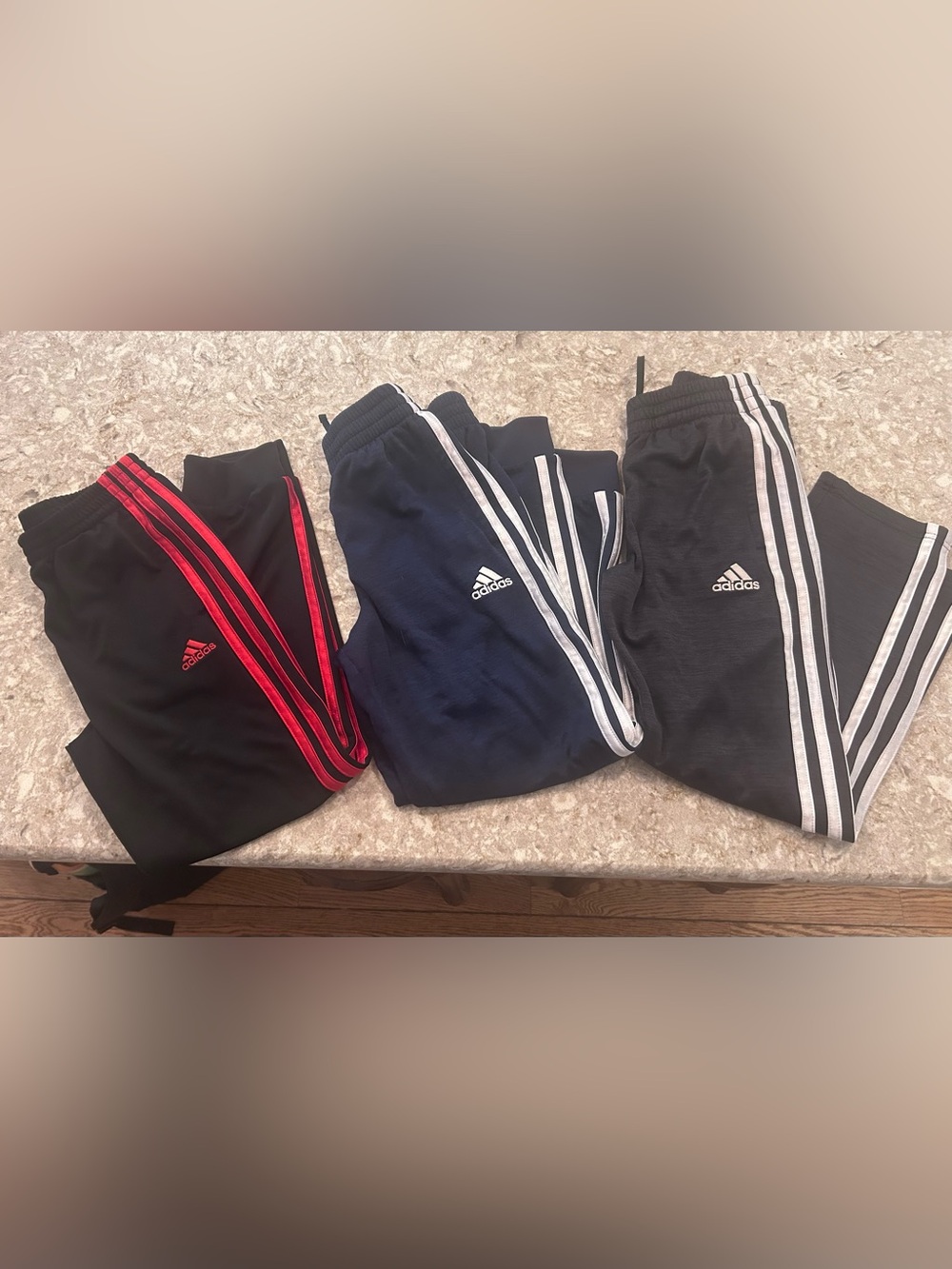 Three pairs of boys Adidas joggers/swearpants